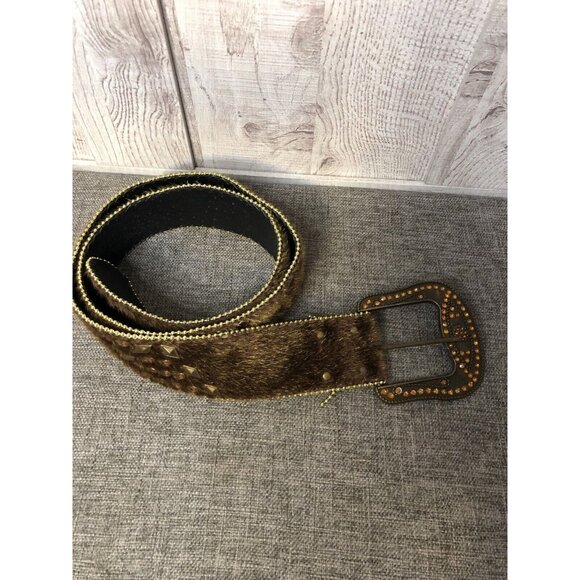 Unbranded Accessories - Studded Rhinestones Gold Color Trim Hair Accent Western Belt Cowgirl Rodeo Horse